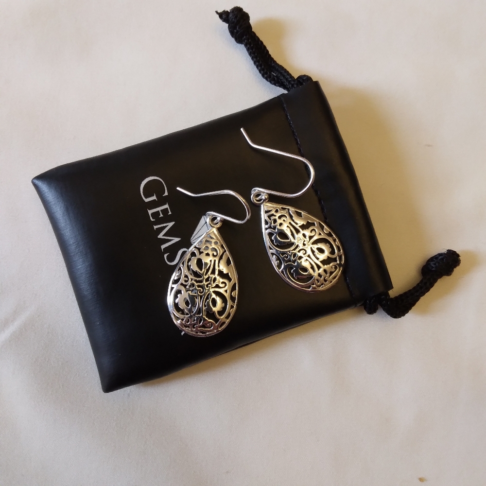Tear Drop Sterling Silver Earrings